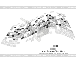Черно-белый мозаичный фон - иллюстрация в векторном формате