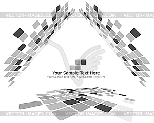 Black and white mosaic background - vector clipart