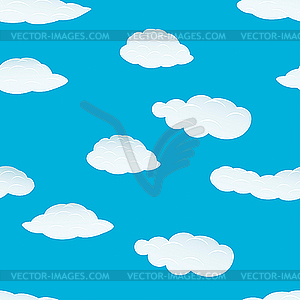 Seamless clouds pattern - vector clipart