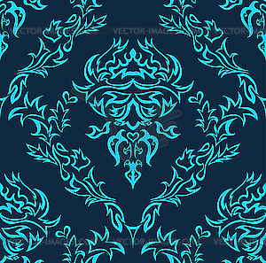 Seamless damask background - vector clip art