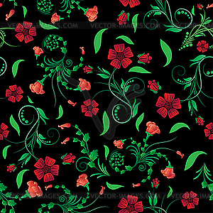 Floral seamless background - vector clipart