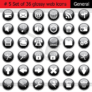 Icon set general - vector clipart