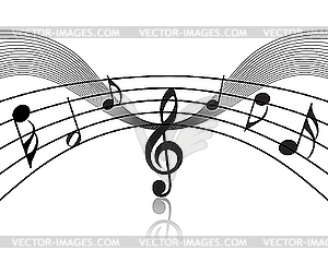 Музыкальная тема персонал - стоковое векторное изображение