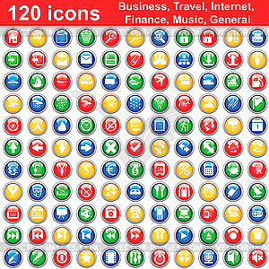 120 icons set - vector clipart