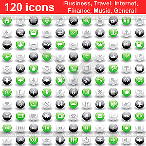 120 icons set - vector clipart / vector image