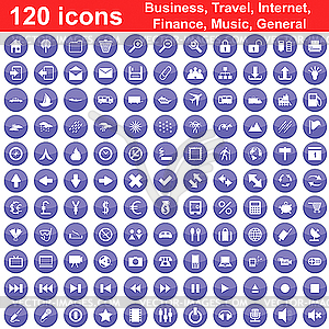 120 icons set - vector clipart