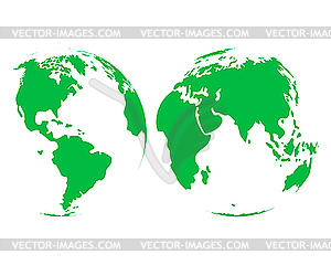 World globes - vector image