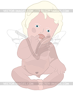 Angel boy - vector clipart