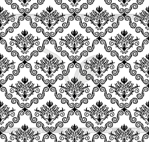 Seamless damask pattern - vector clipart