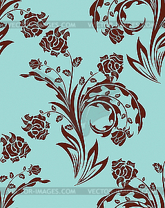 Seamless floral background - color vector clipart