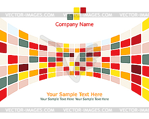 Multicolor checkered background - color vector clipart