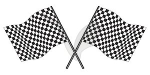 Checked flags - vector image