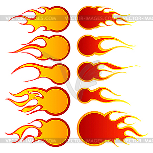 Fire patterns set - vector clipart / vector image