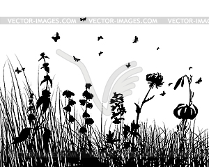 Summer meadow - vector clip art