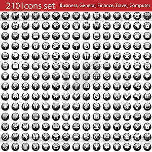 Icons set - vector clipart / vector image