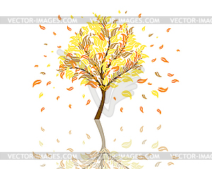 Autumn tree - vector image