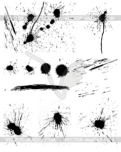 Set of ink blots - vector clipart