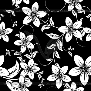 Seamless floral background - vector image