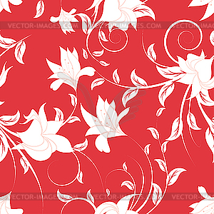 Seamless floral background - vector image