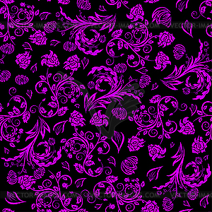 Seamless floral background - vector clipart