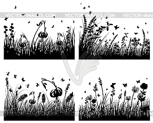 Grass on water - vector image