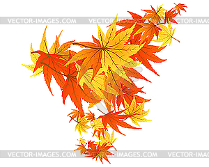 Twisted leaves - vector image