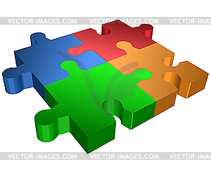 Puzzle - color vector clipart