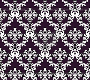 Seamless damask pattern - vector clipart