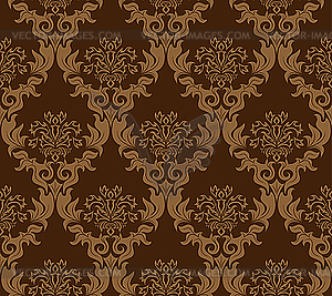 Seamless damask pattern - color vector clipart