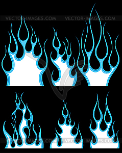 Set of flames - vector clipart