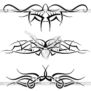 Tattoos set - vector clipart