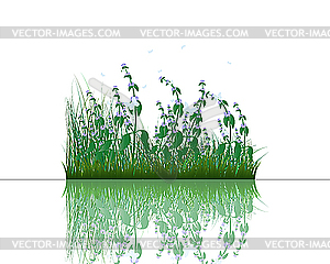 Grass on water - royalty-free vector clipart