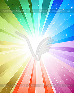 Festive color rays - vector clip art