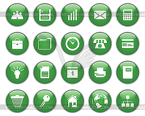 Business and office icons set - vector clipart / vector image