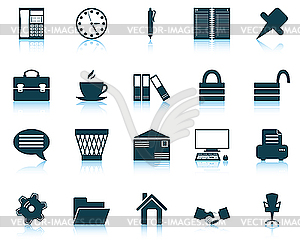 Business and office icons set - vector clipart