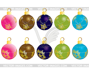 Christmas balls - vector clipart