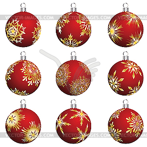 Christmas balls set - vector EPS clipart