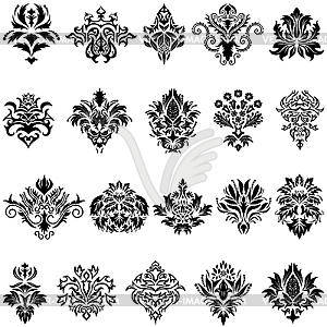 Damask pattern set - vector clip art