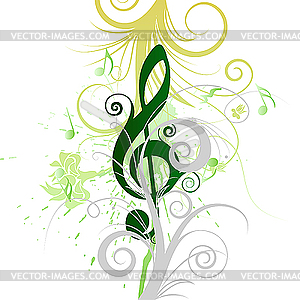 Musical grunge - vector image