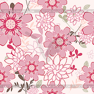 Seamless floral background - vector clip art