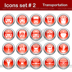 Transportation icons set - vector image