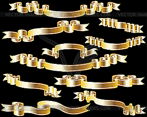 Набор лент - векторизованное изображение клипарта