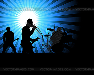 Rock group - vector image