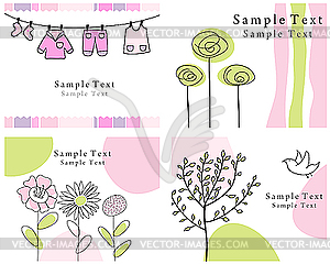 Set of greeting cards - vector clipart