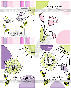 Set of greeting cards - royalty-free vector image