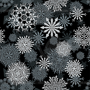 Seamless snowflakes - vector clipart