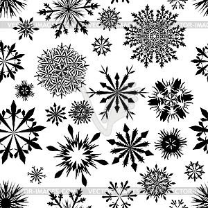 Seamless snowflakes background - vector clip art