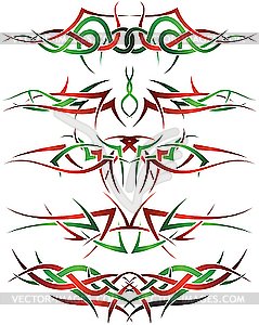 Tattoos set - vector clipart