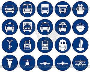 Transportation icons set - vector image