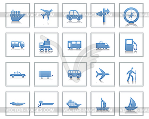 Transportation icons set - vector image